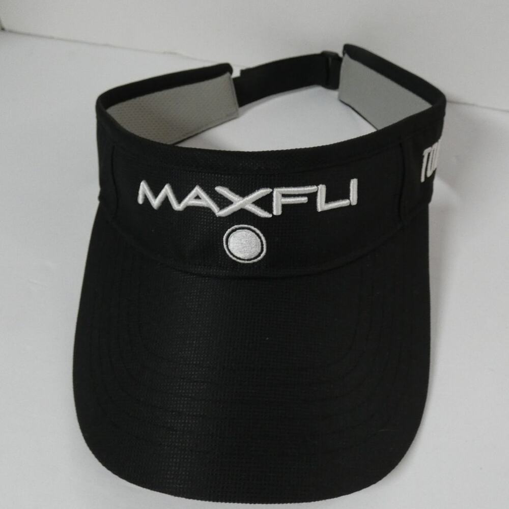 MAXFLI Tour Women's Black Visor/Hat Adjustable GUC No Tags Golf